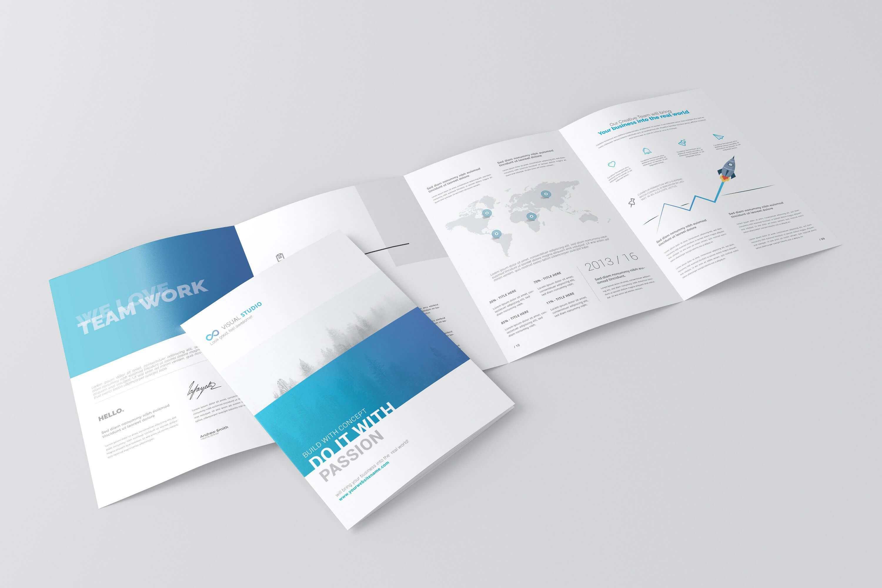 4 Fold Brochure Template A4 Mockuptoasin Studio On Regarding 4 Fold Brochure Template Word