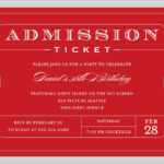 4 Free Admission Ticket Templates – Word – Excel – Pdf Formats In Blank Admission Ticket Template