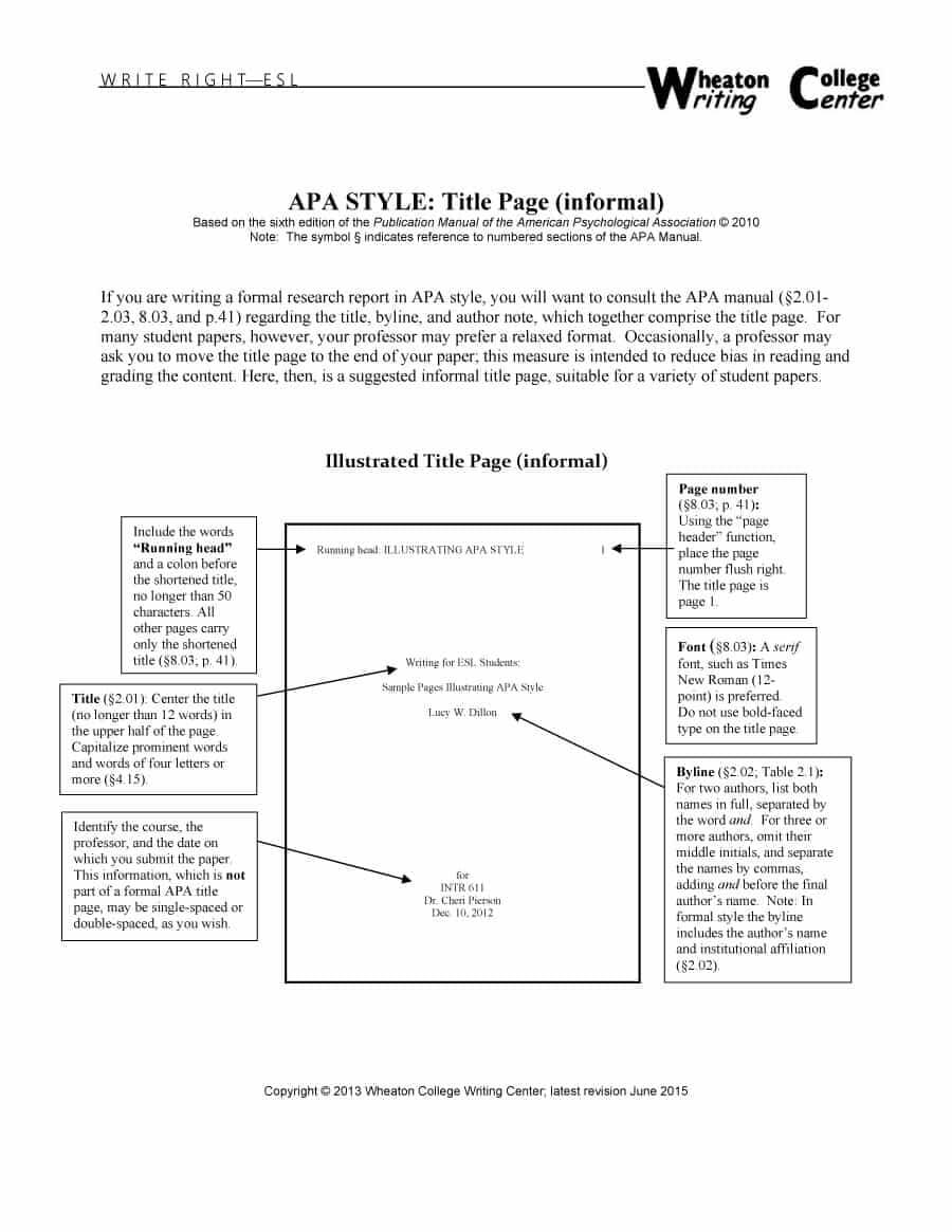 40+ Apa Format / Style Templates (In Word & Pdf) ᐅ Template Lab Throughout Apa Template For Word 2010