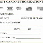 40 Credit Card Authorization Form Templates Authorization Credit Within Credit Card Payment Slip Template