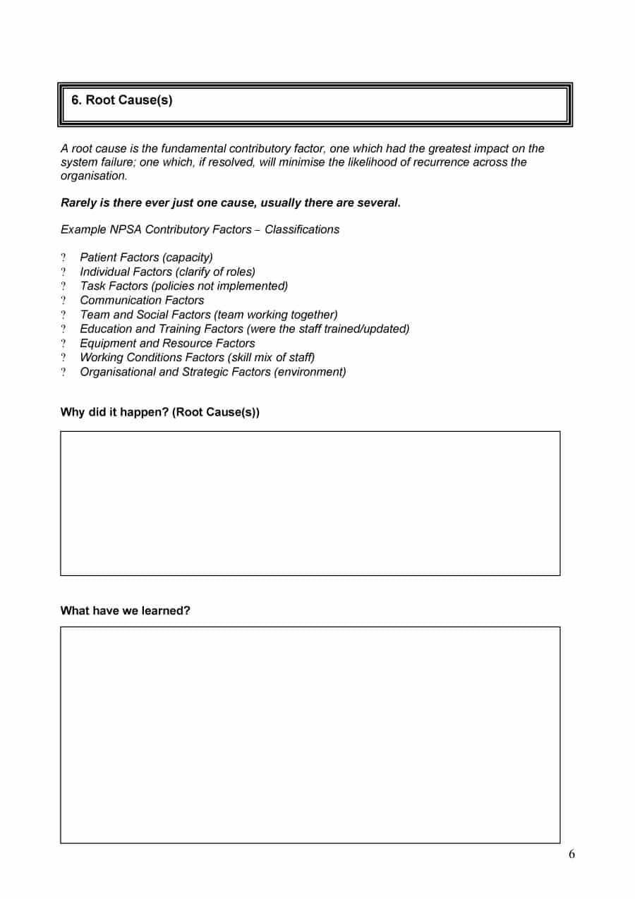 40+ Effective Root Cause Analysis Templates, Forms & Examples Intended For Failure Investigation Report Template
