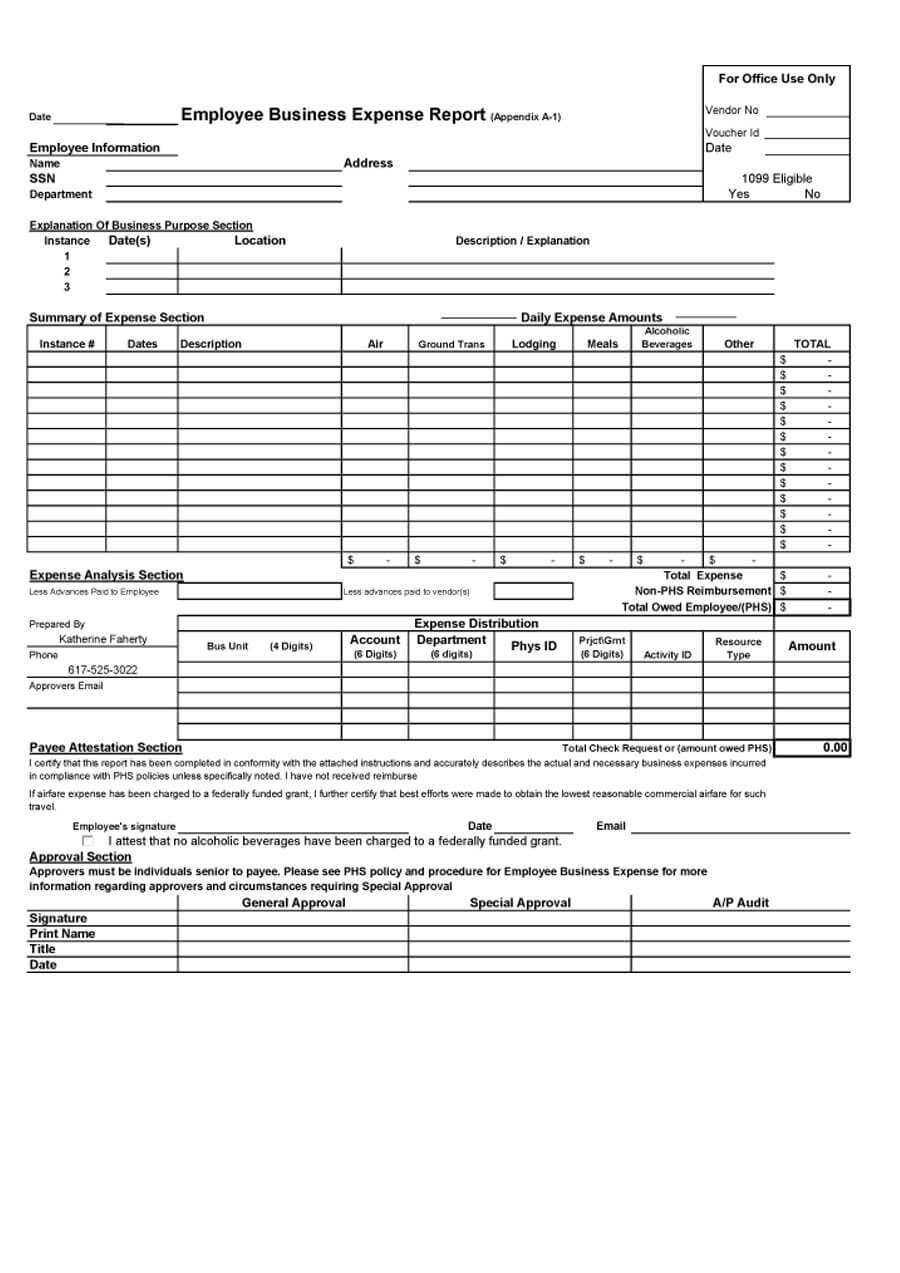 40+ Expense Report Templates To Help You Save Money ᐅ For Company Expense Report Template