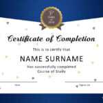 40 Fantastic Certificate Of Completion Templates [Word In Certificate Of Completion Free Template Word