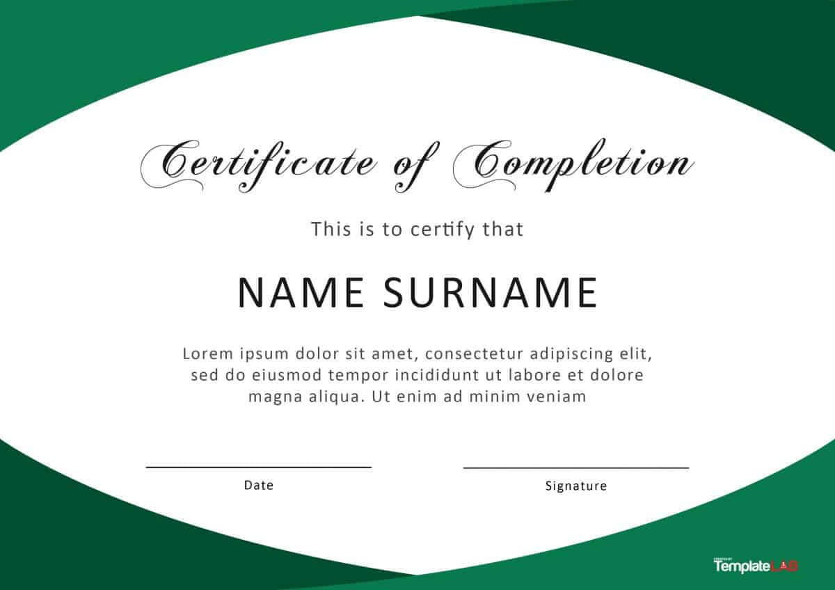 40 Fantastic Certificate Of Completion Templates [Word Pertaining To Certificate Of Completion Word Template