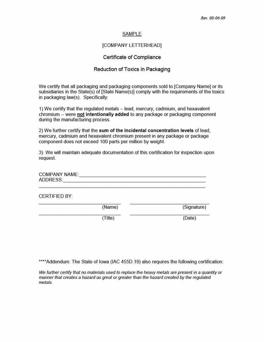 40 Free Certificate Of Conformance Templates & Forms ᐅ With Regard To Certificate Of Conformity Template Free