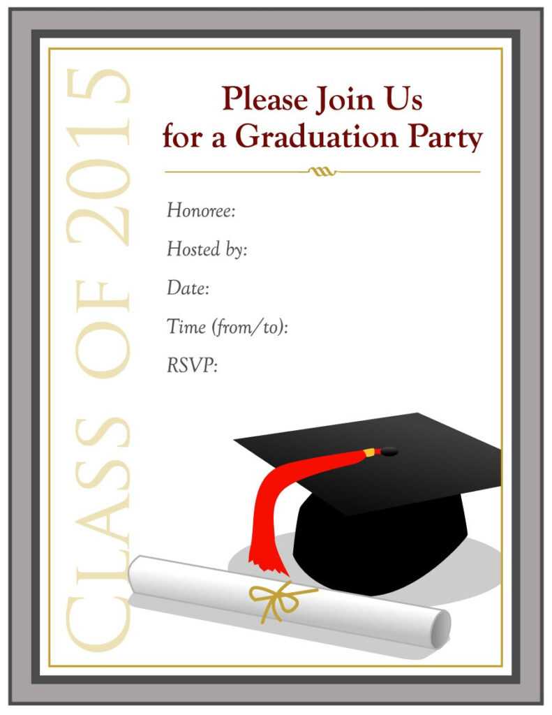 Graduation Party Invitation Templates Free Word