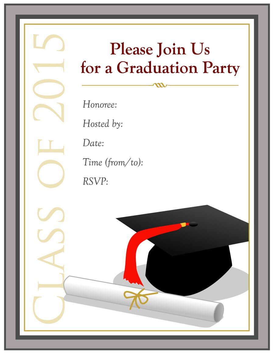 40+ Free Graduation Invitation Templates ᐅ Template Lab regarding Graduation Party Invitation Templates Free Word