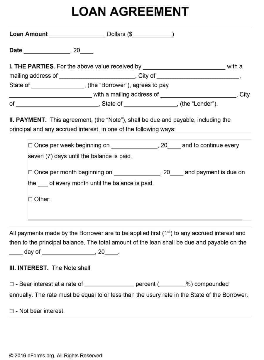 40+ Free Loan Agreement Templates [Word & Pdf] ᐅ Template Lab Pertaining To Blank Loan Agreement Template