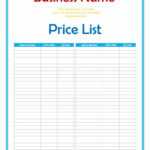 40 Free Price List Templates (Price Sheet Templates) ᐅ In Rate Card Template Word