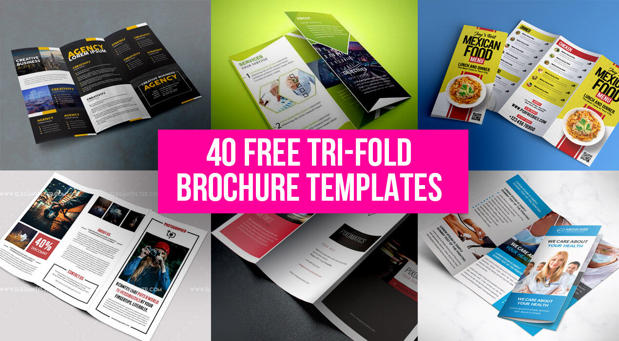 40 Free Professional Tri Fold Brochures For Business Inside Free Three Fold Brochure Template