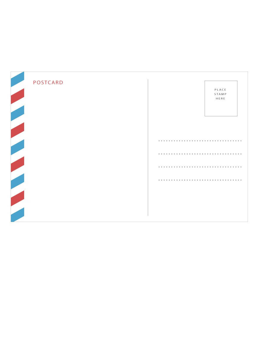 40+ Great Postcard Templates & Designs [Word + Pdf] ᐅ Regarding Free Blank Postcard Template For Word