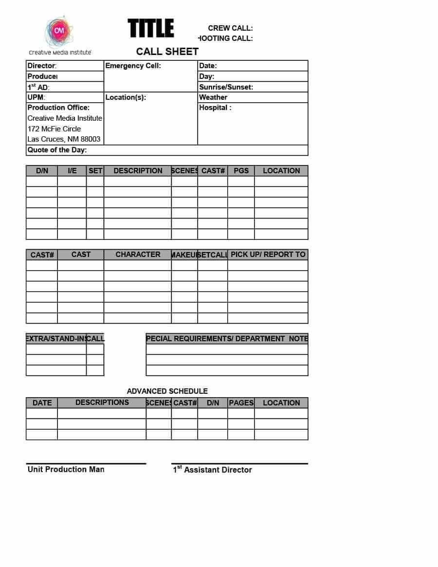 40+ Printable Call Log Templates In Microsoft Word And Excel For Blank Call Sheet Template