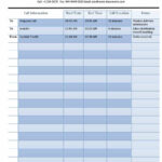 40+ Printable Call Log Templates In Microsoft Word And Excel Intended For Blank Call Sheet Template