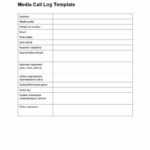 40+ Printable Call Log Templates In Microsoft Word And Excel Pertaining To Sales Rep Call Report Template