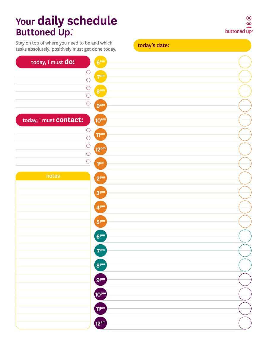 40+ Printable Daily Planner Templates (Free) ᐅ Template Lab Pertaining To Printable Blank Daily Schedule Template