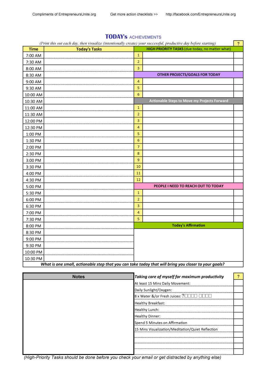 40+ Printable Daily Planner Templates (Free) ᐅ Template Lab Throughout Printable Blank Daily Schedule Template