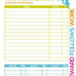 40 Printable Reward Charts For Kids (Pdf, Excel & Word) In Reward Chart Template Word