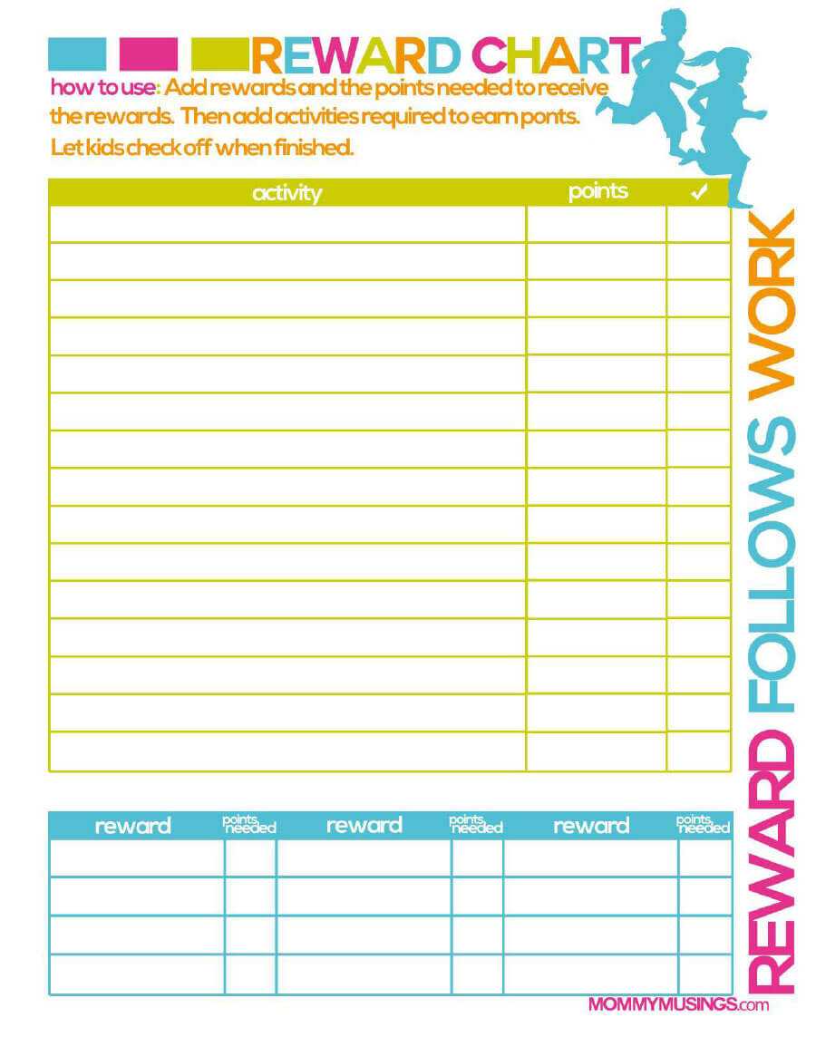 40 Printable Reward Charts For Kids (Pdf, Excel & Word) In Reward Chart Template Word