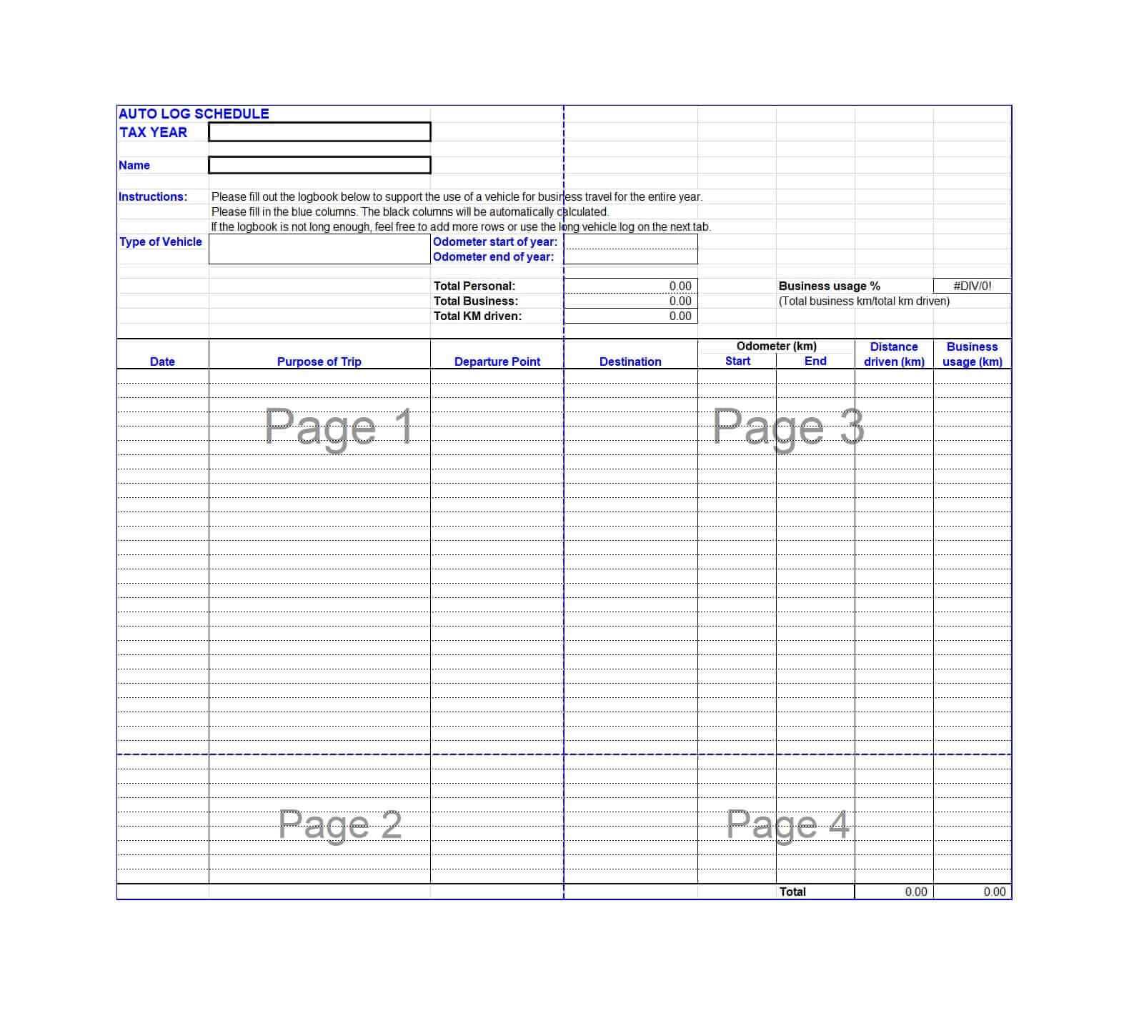 40 Printable Vehicle Maintenance Log Templates ᐅ Template Lab Inside Fleet Report Template