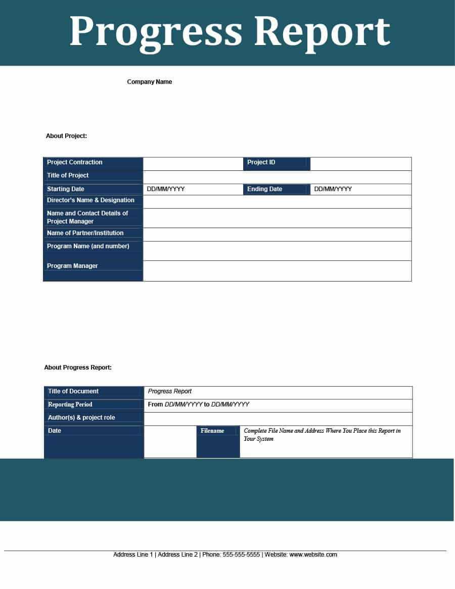 40+ Project Status Report Templates [Word, Excel, Ppt] ᐅ With Regard To It Progress Report Template