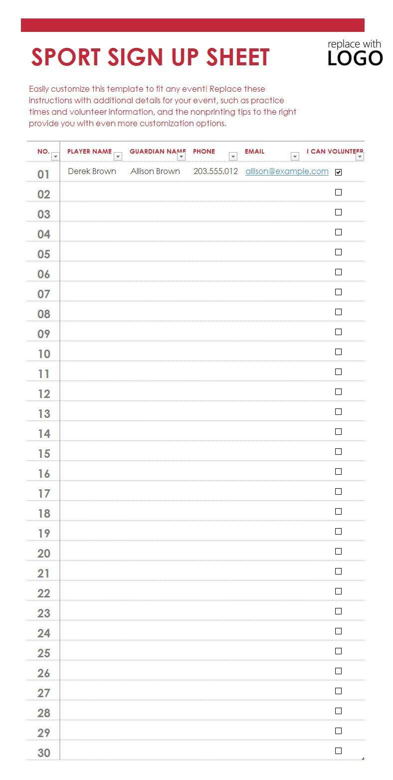 40 Sign Up Sheet / Sign In Sheet Templates (Word & Excel) Pertaining To Free Sign Up Sheet Template Word