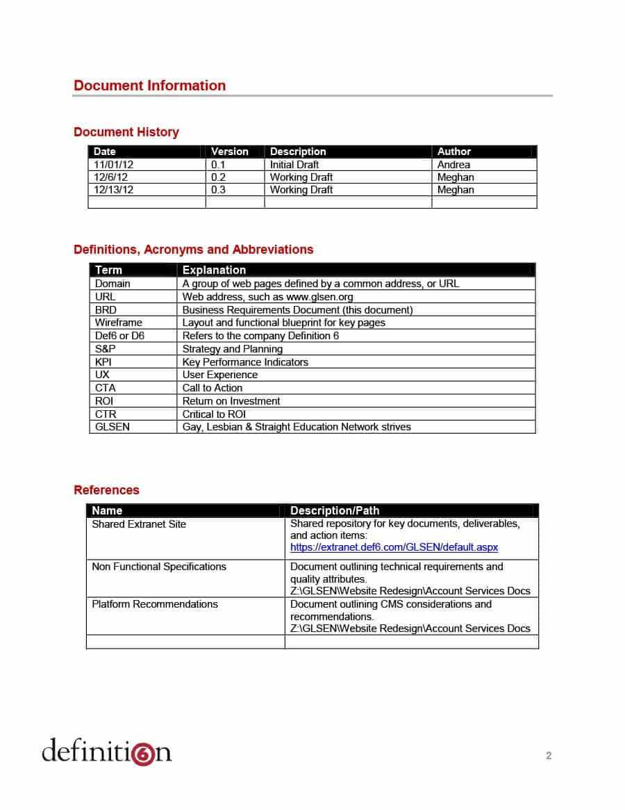 40+ Simple Business Requirements Document Templates ᐅ With Cognos Report Design Document Template