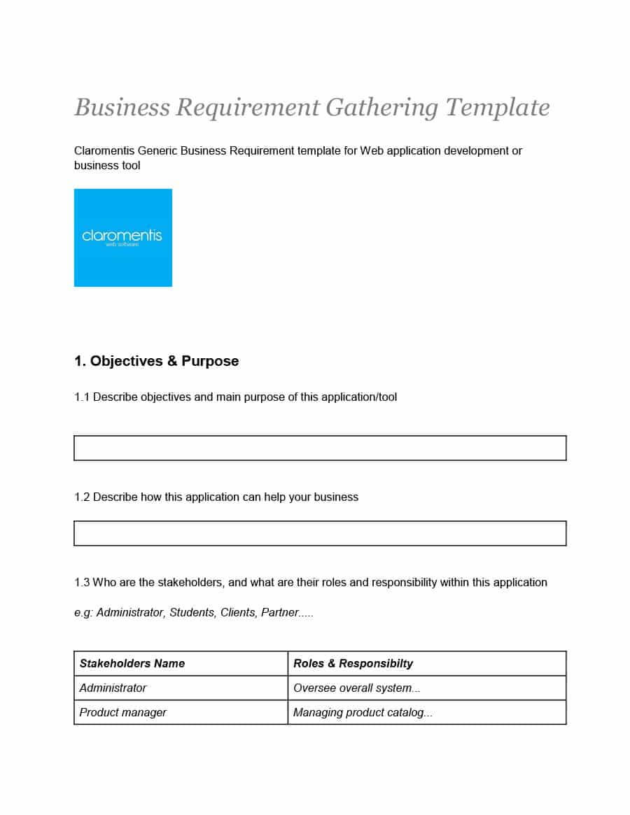 40+ Simple Business Requirements Document Templates ᐅ With Regard To Product Requirements Document Template Word
