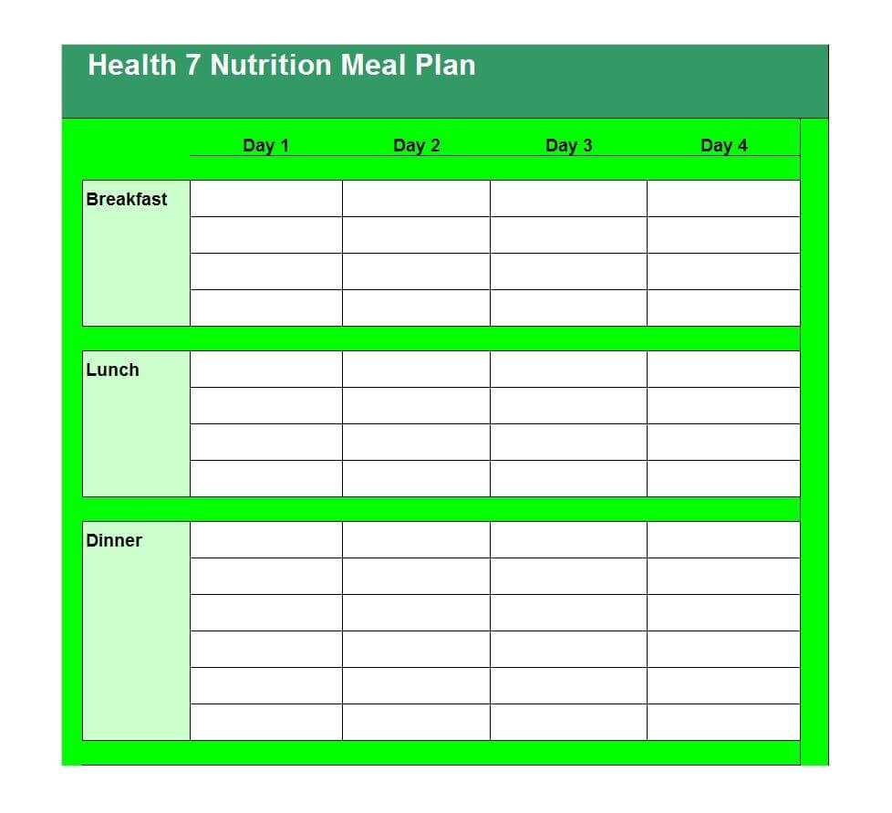 40+ Weekly Meal Planning Templates ᐅ Template Lab Pertaining To Meal Plan Template Word