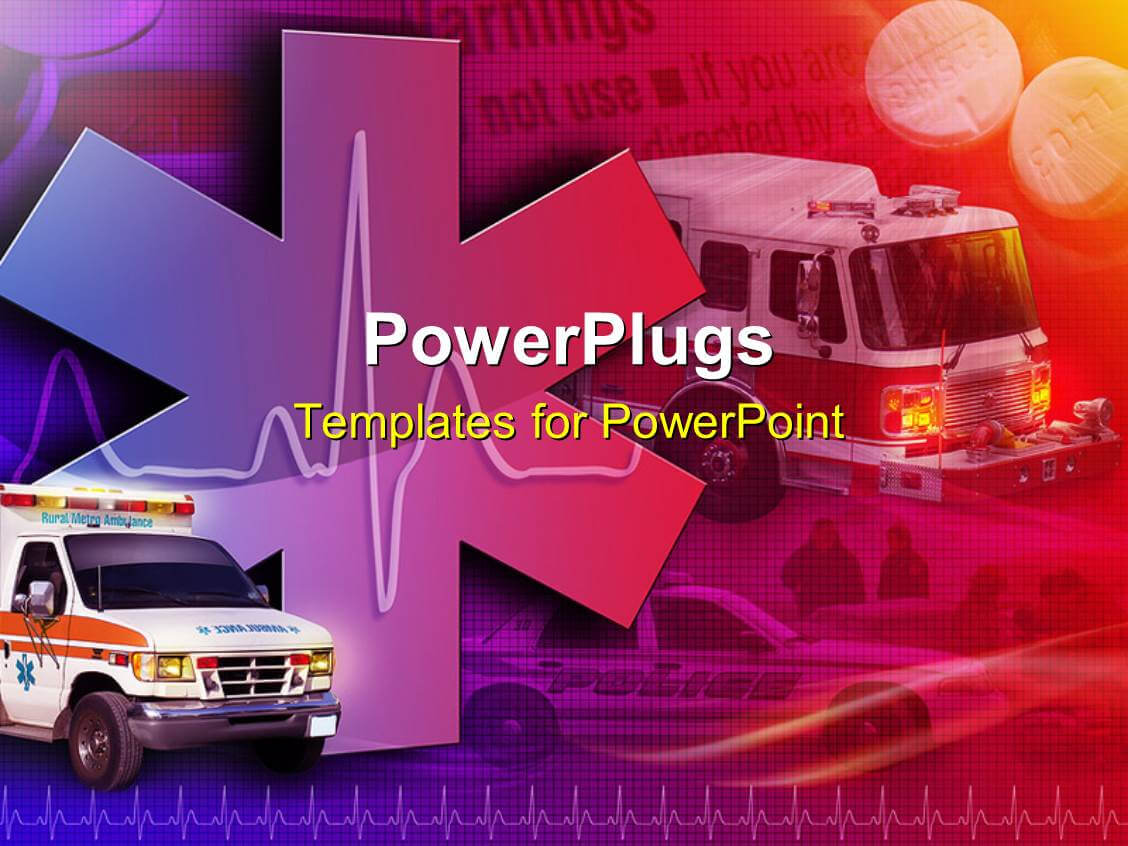 4000+ Ambulance Powerpoint Templates W/ Ambulance Themed Intended For Ambulance Powerpoint Template