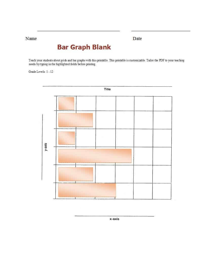 41 Blank Bar Graph Templates [Bar Graph Worksheets] ᐅ Inside Blank Picture Graph Template