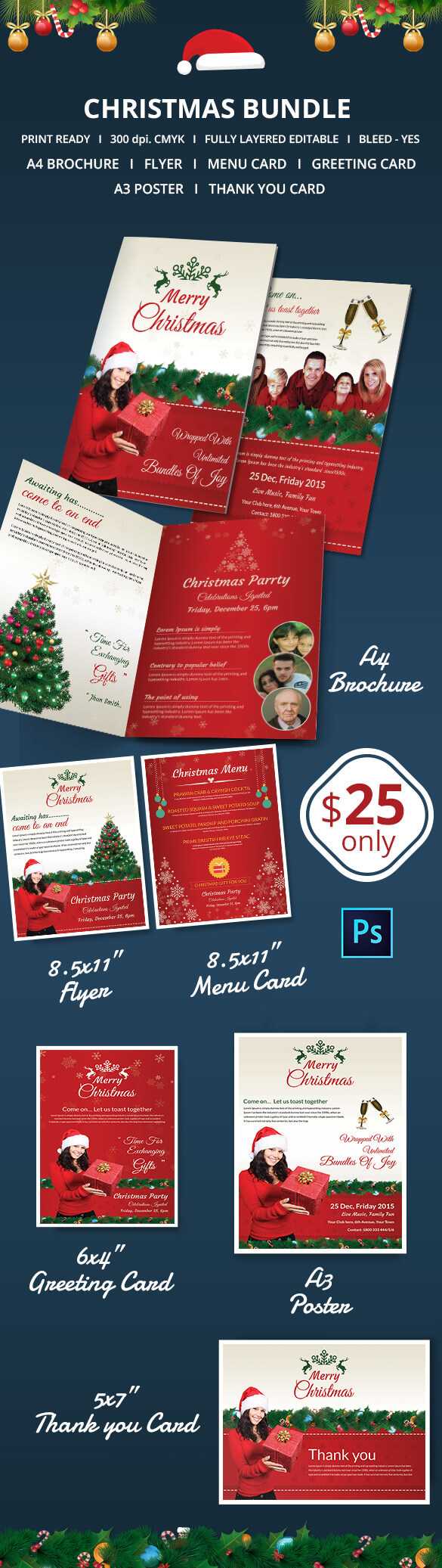 41+ Christmas Brochures Templates – Psd, Word, Publisher With Christmas Brochure Templates Free