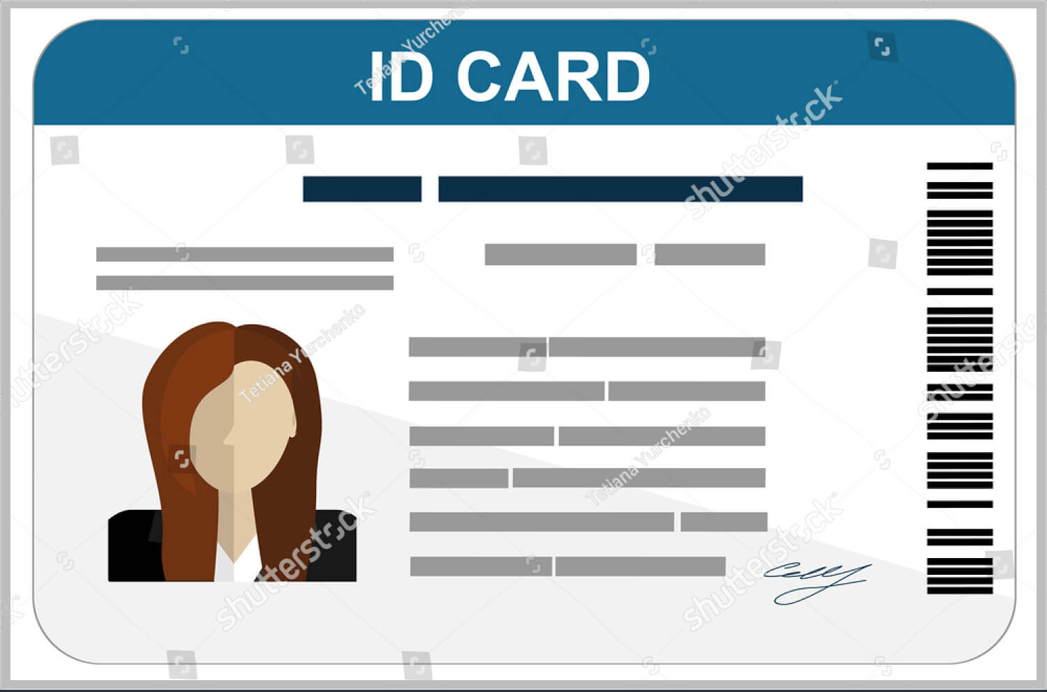 43+ Professional Id Card Designs - Psd, Eps, Ai, Word | Free Throughout Id Card Template Ai
