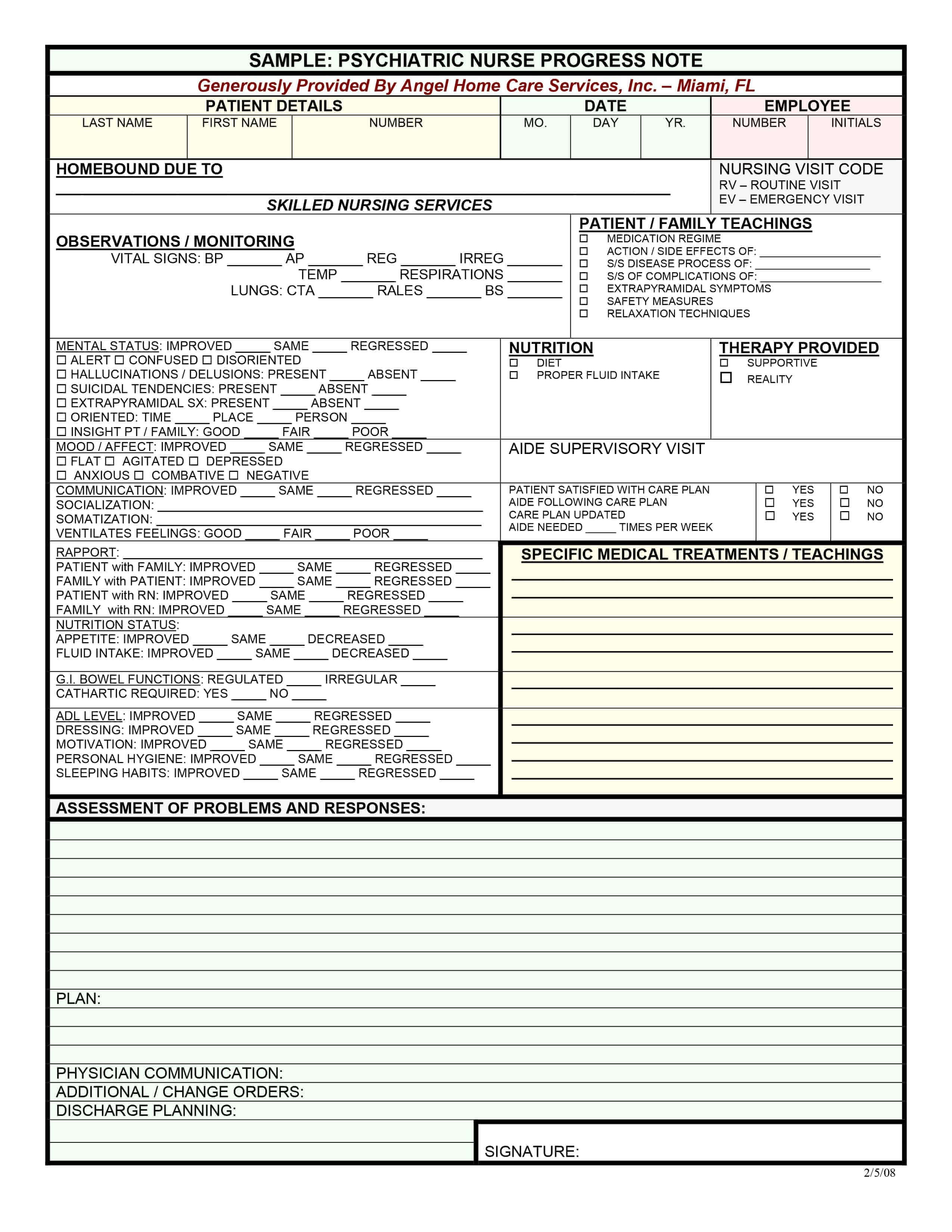 43 Progress Notes Templates [Mental Health, Psychotherapy Within Soap Note Template Word