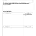 44 Free Lesson Plan Templates [Common Core, Preschool, Weekly] Throughout Blank Preschool Lesson Plan Template