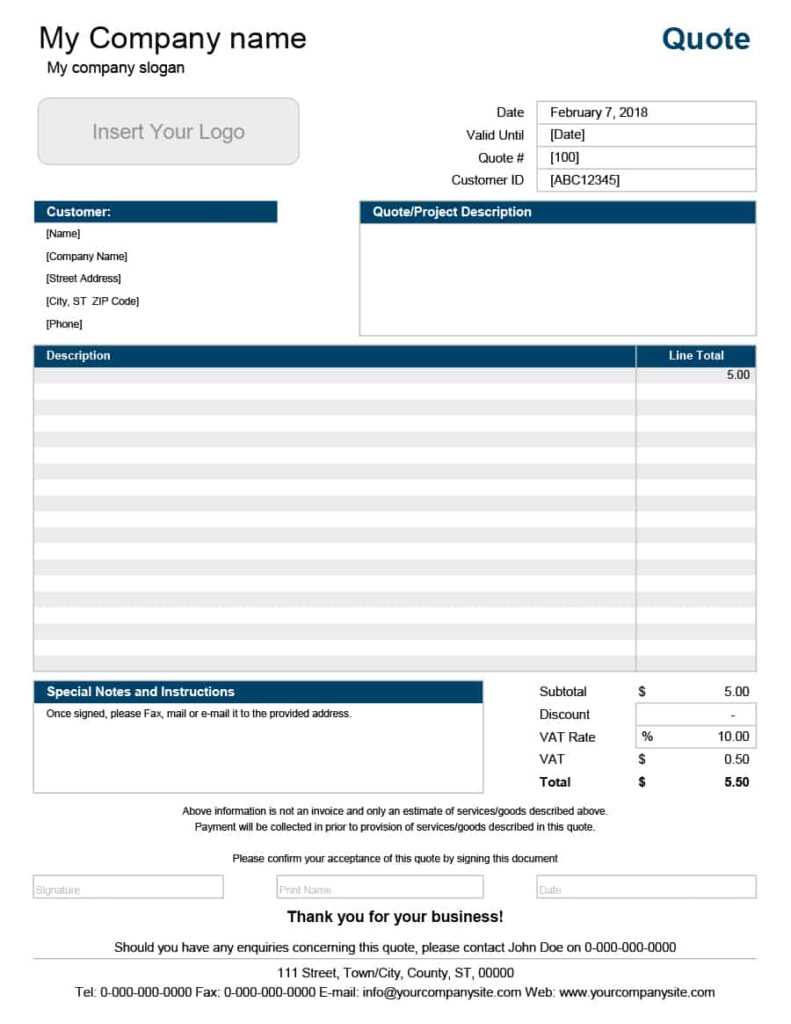 Image 8 for Web Design Quote Template Word