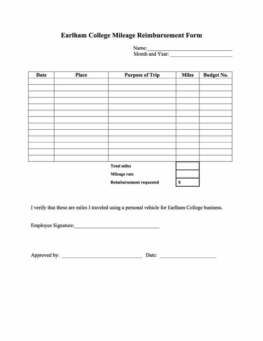 47 Reimbursement Form Templates [Mileage, Expense, Vsp] Inside Reimbursement Form Template Word