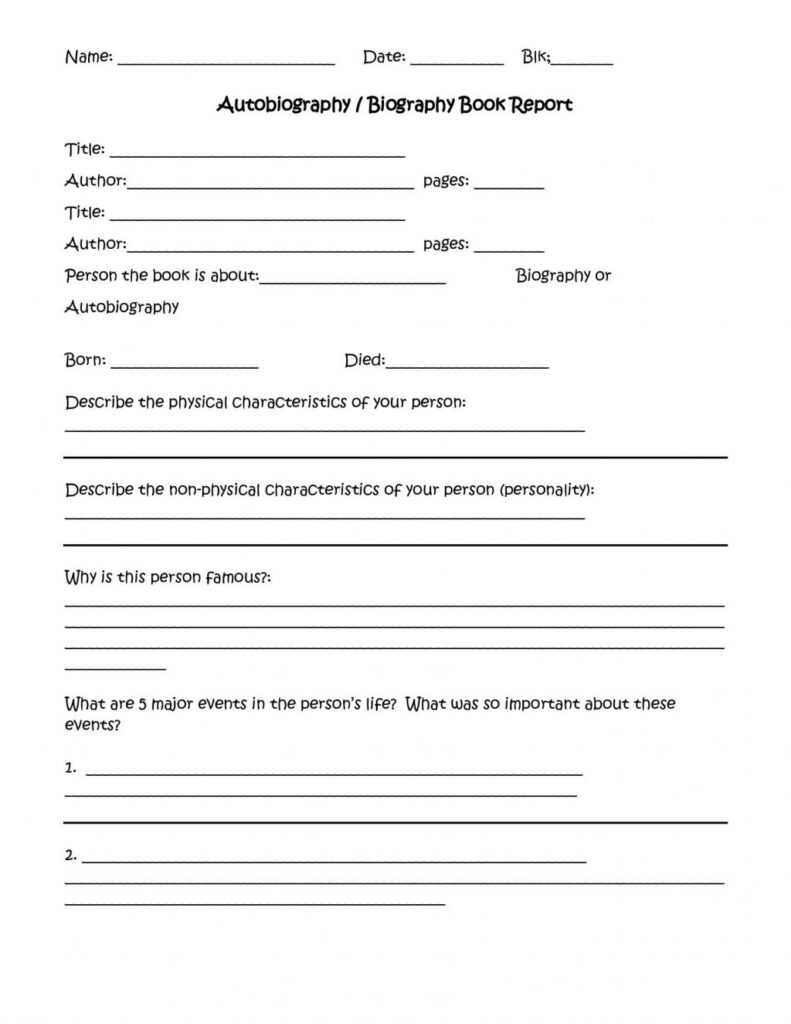 4Th Grade Book Report Template Stretching And Conditioning pertaining
