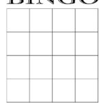 4X4 Blank Bingo Card Template | Elementary Music | Blank Within Bingo Card Template Word