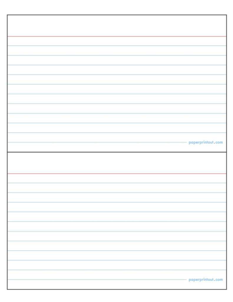 4X6 Note Card Template