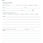 $5.00 Photography Inquiry Form, Inquiry Log, Client Log. Intended For Enquiry Form Template Word