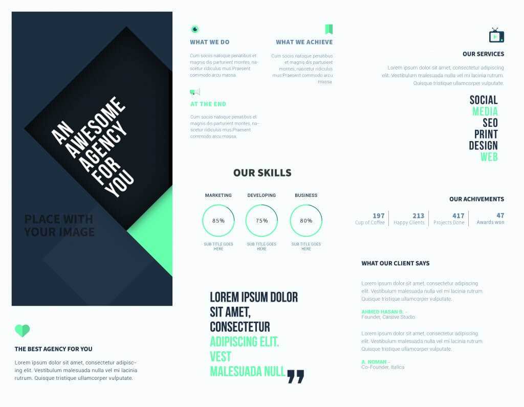 5 Free Online Brochure Templates To Create Your Own Brochure _ in Free Online Tri Fold Brochure Template