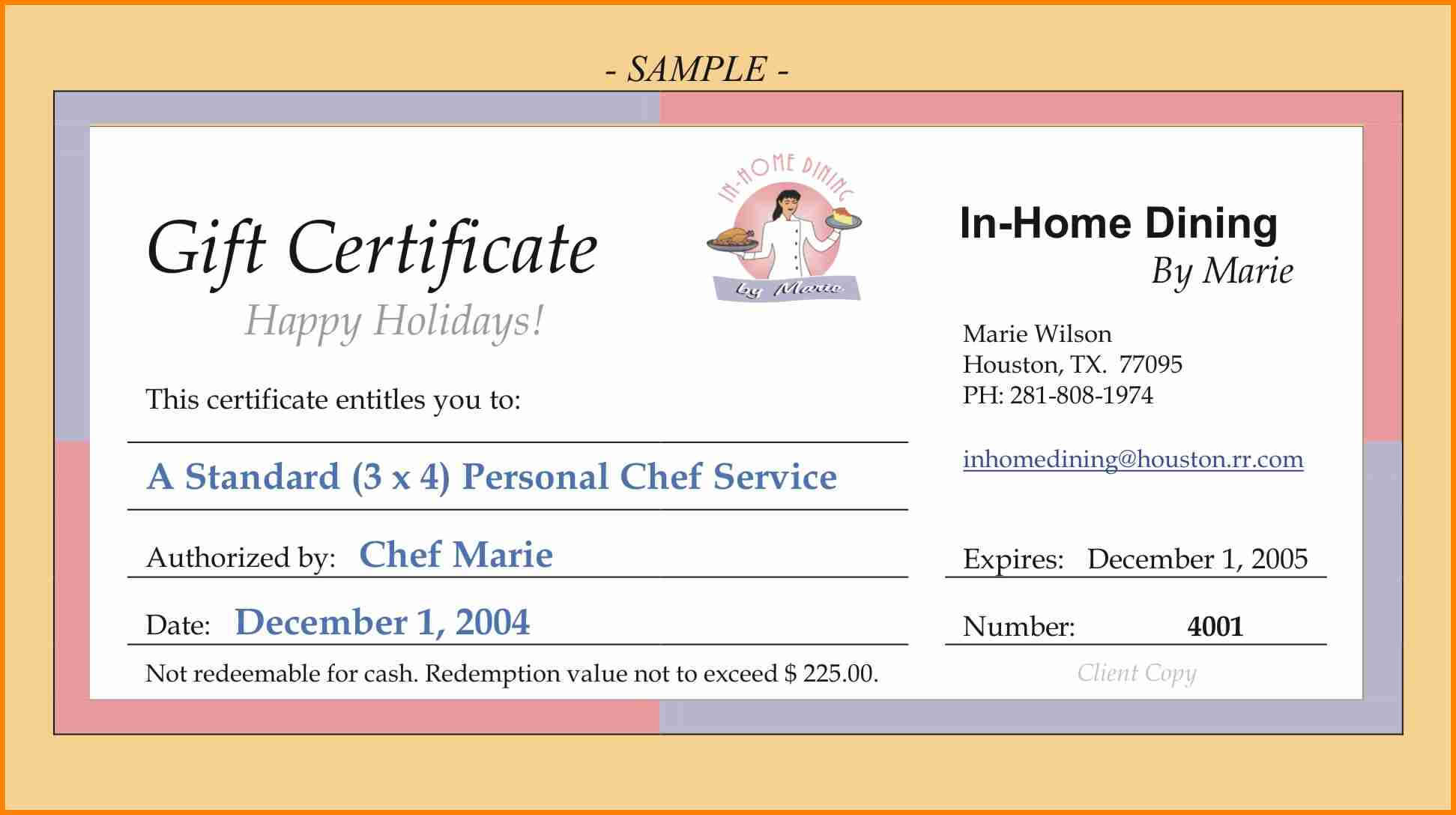 5+ Funny Gift Certificate Wording | Quick Askips Regarding Dinner Certificate Template Free