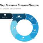 5 Step Business Process Chevron Diagram Template | Chevron In Powerpoint Chevron Template