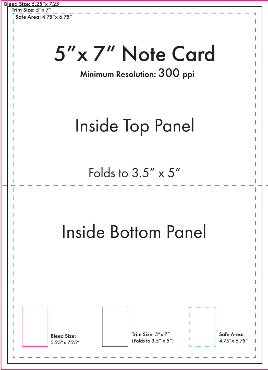 5" X 7" Note Card Template – U.s. Press For 3 X 5 Index Card Template