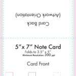 5" X 7" Note Card Template – U.s. Press Within 3 By 5 Index Card Template