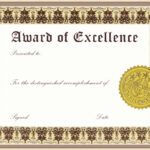 50 Free Award Certificate Templates | Culturatti In Award Of Excellence Certificate Template