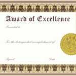 50 Free Award Certificate Templates | Culturatti In Award Of Excellence Certificate Template