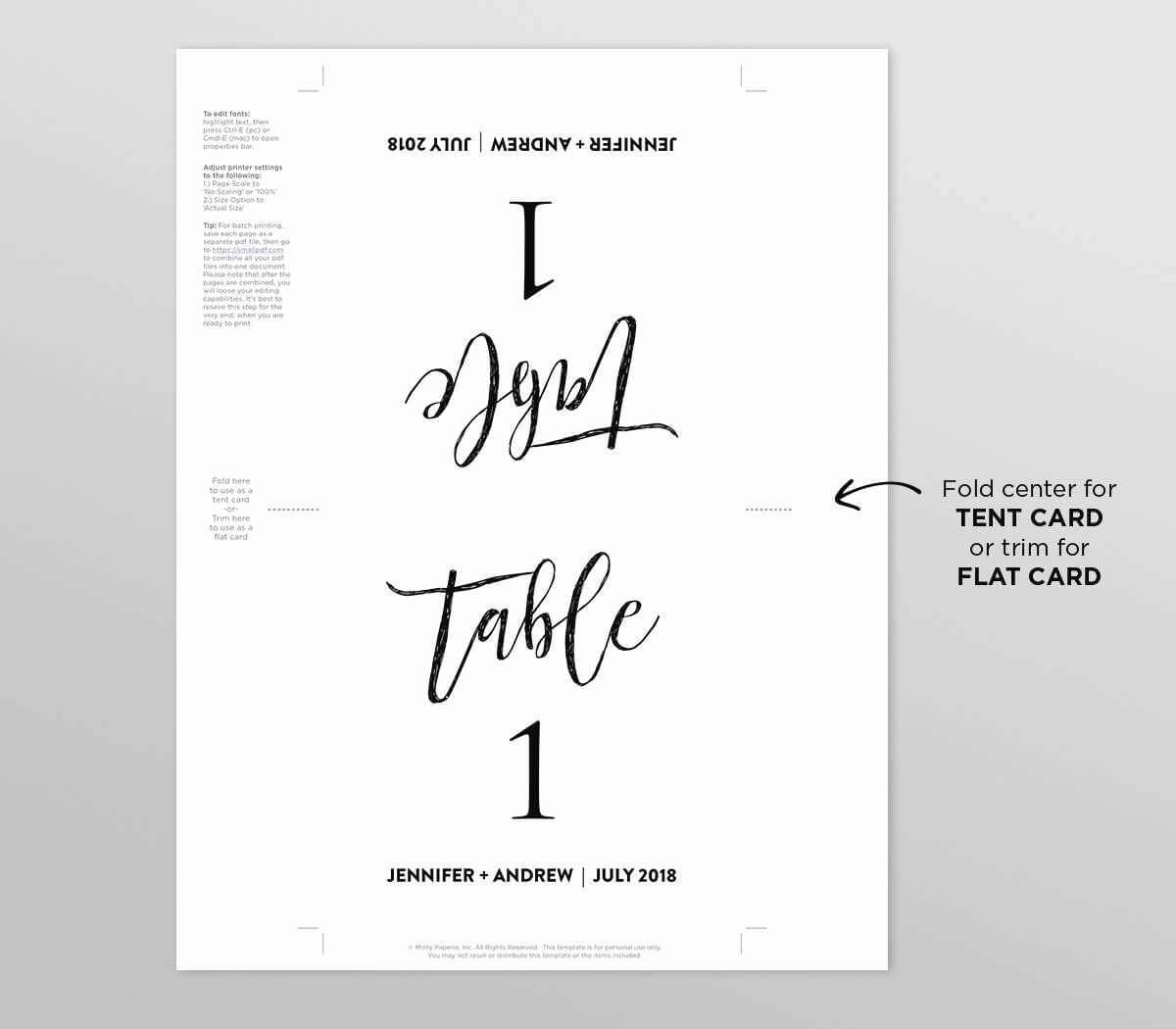 50 Free Table Tent Template | Culturatti With Regard To Table Tent Template Word
