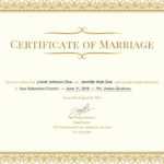 50 Marriage Certificate Template Microsoft Word | Culturatti Throughout Certificate Of Marriage Template