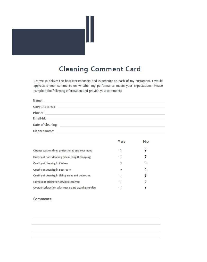 50 Printable Comment Card & Feedback Form Templates ᐅ In Survey Card Template